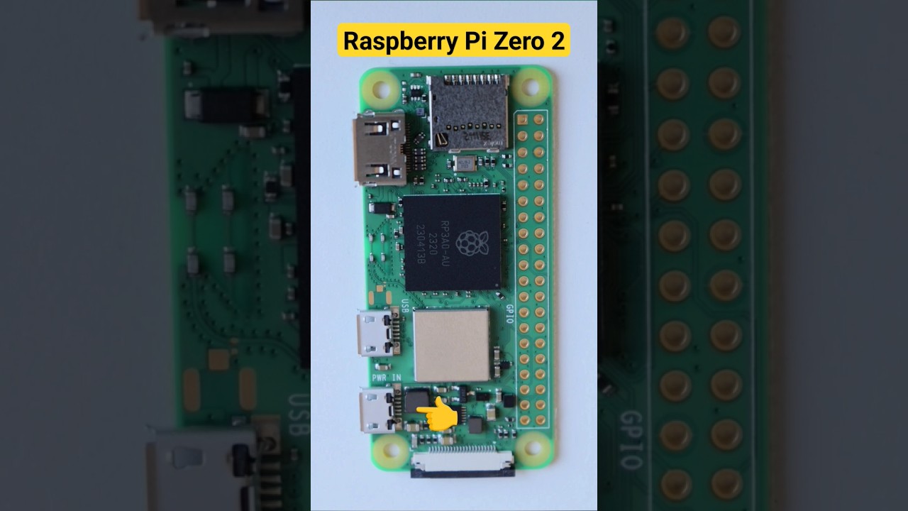 Raspberry Pi Zero 2 Micro USB Power Input #linux #shorts