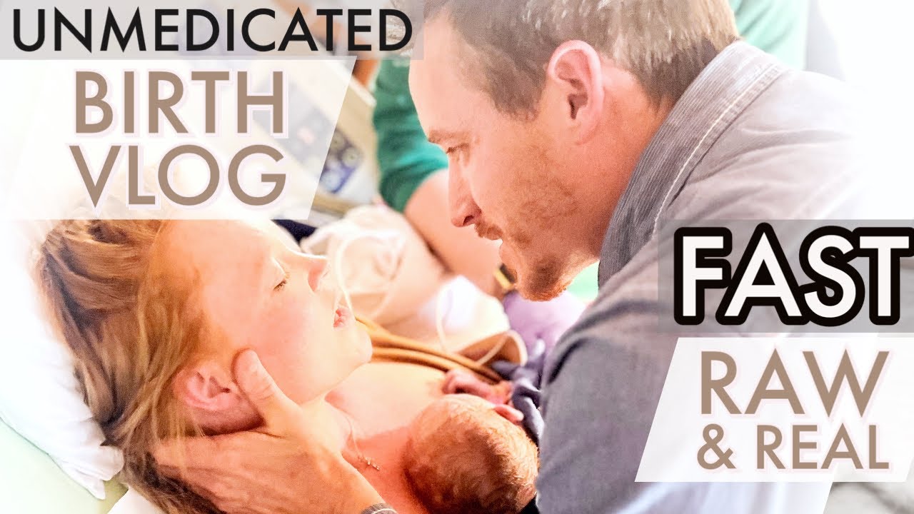 RAW & EMOTIONAL UNMEDICATED BIRTH VLOG | NO EPIDURAL & FAST Labor & Delivery | Positive Birth Story