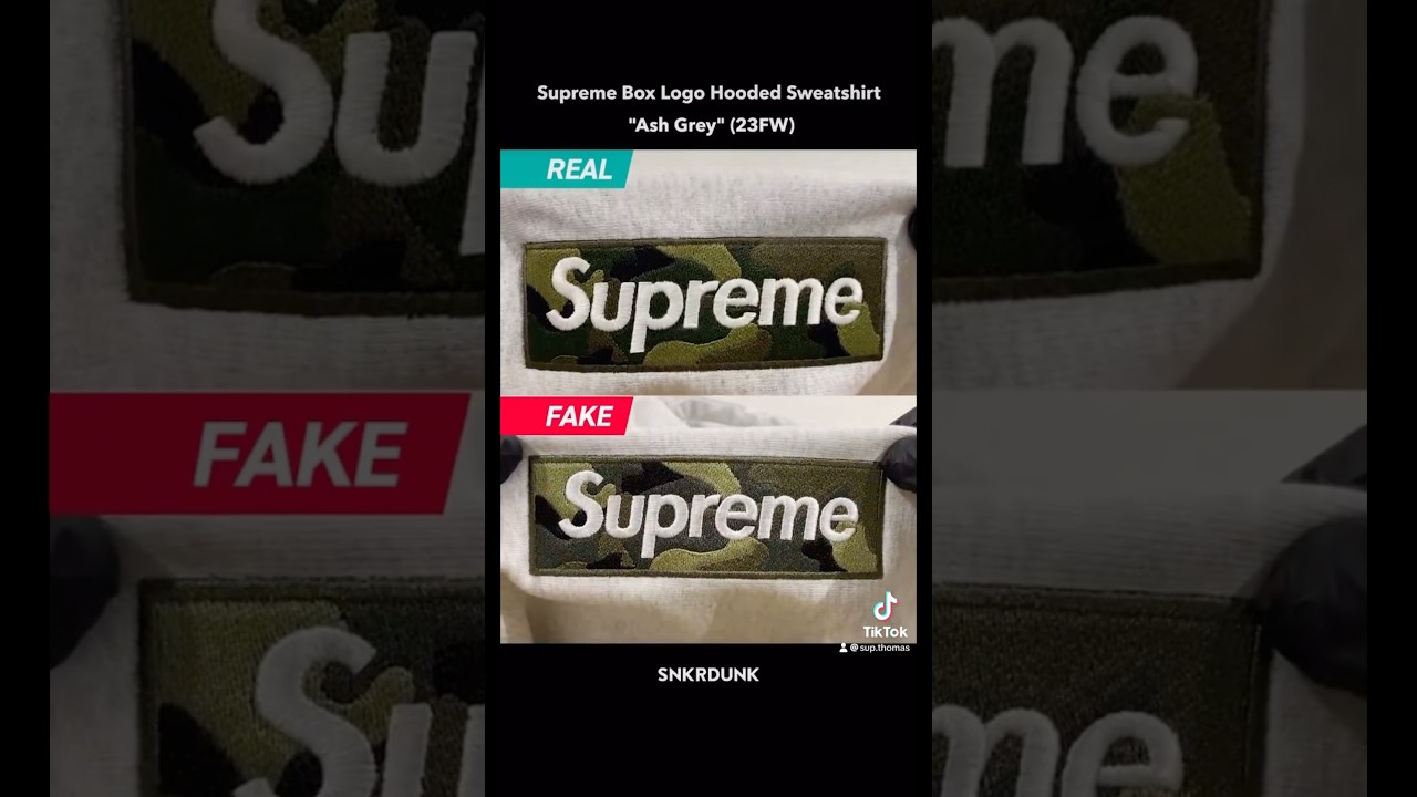Real 🆚 Fake Supreme Box Logo Hoodie (FW23) via @SNKRDUNK_JP #supreme #streetwear #legitcheck