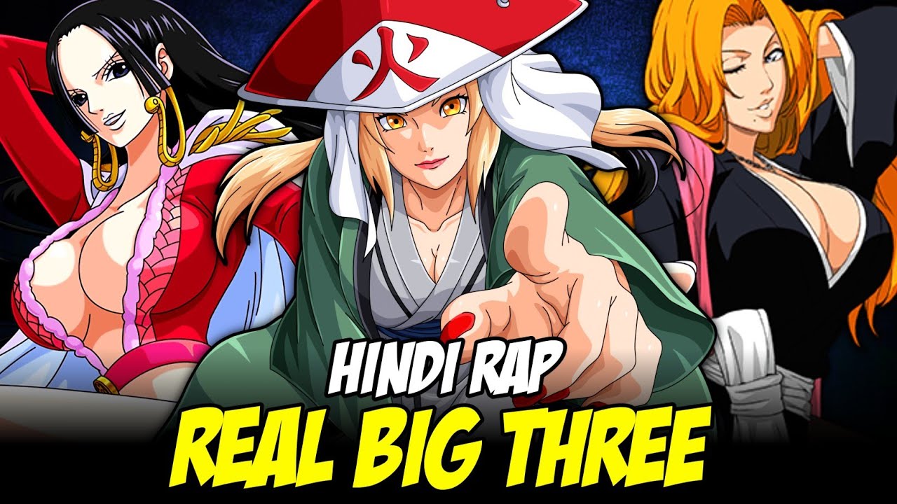 Real Big Three Hindi Rap By Dikz & @domboibeats  | Hindi Anime Rap | Naruto, One Piece, Bleach AMV