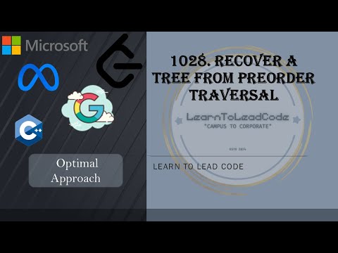 Recover a Tree From Preorder Traversal | Leetcode 1028 | POTD | Preorder traversal | Tree