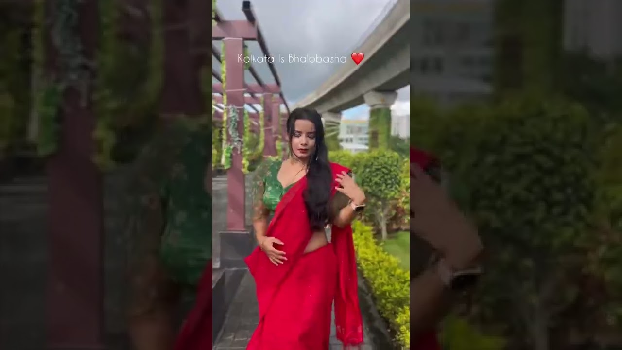 Red Bengali Saree ❤️ | Durga Puja Saree look 🔥😍 #shorts #monideepachoudhury #bengalisarees