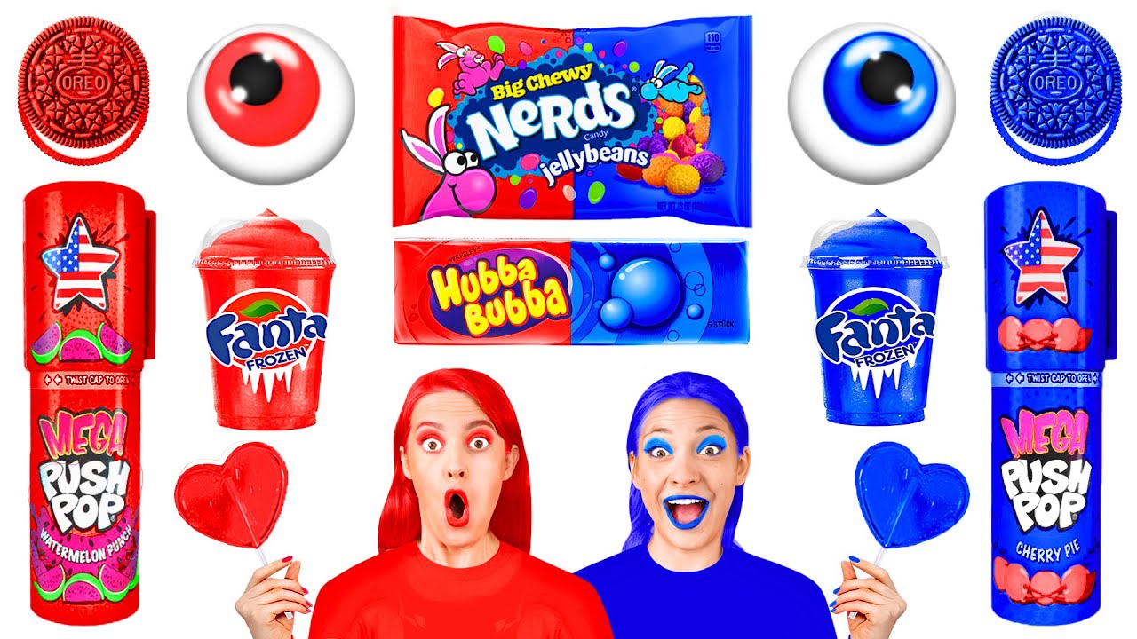 Red Food vs Blue Food Challenge | Funny Moments by RaPaPa Challenge