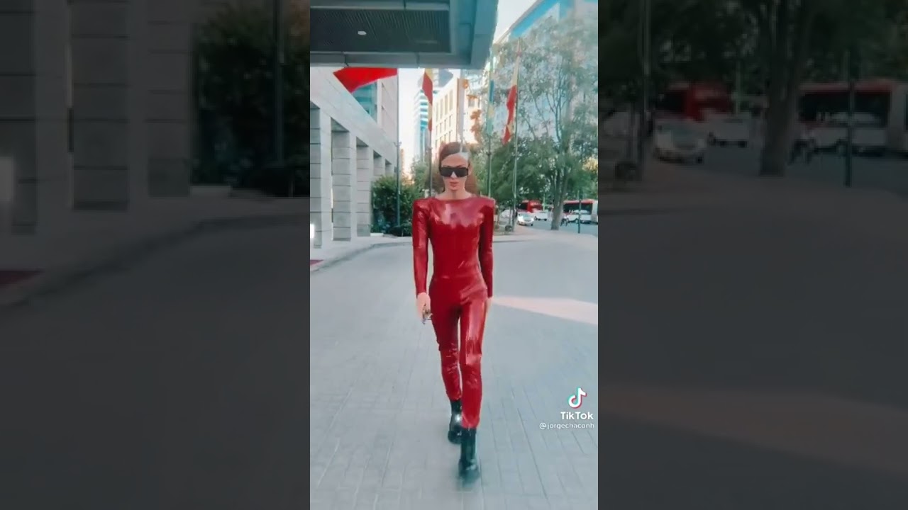 Red pvc Femboy
