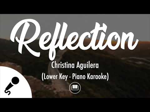 Reflection (2020) - Christina Aguilera (Lower Key - Piano Karaoke)