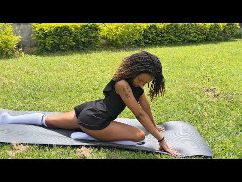 Relaxing stretching yoga with ninah