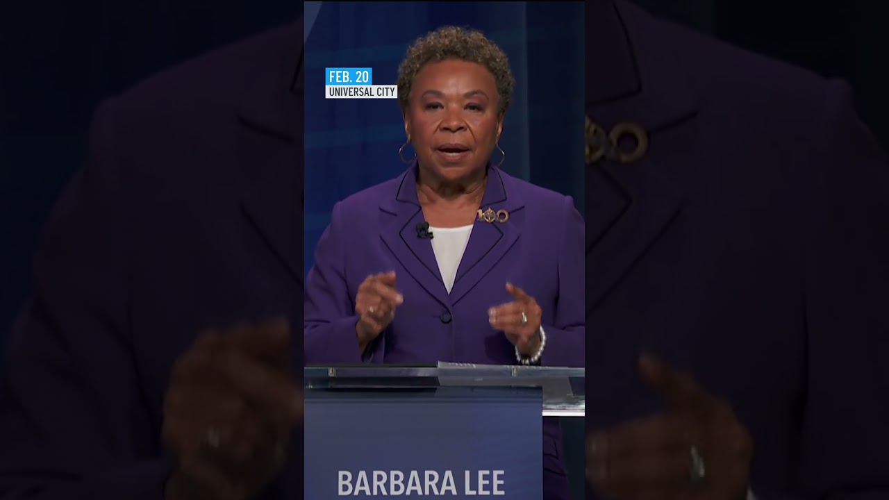 Rep. Barbara Lee at the CA Senate debate