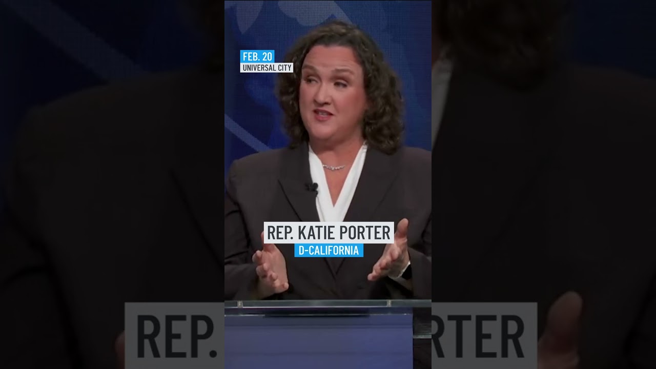 Rep. Katie Porter at the CA Senate debate