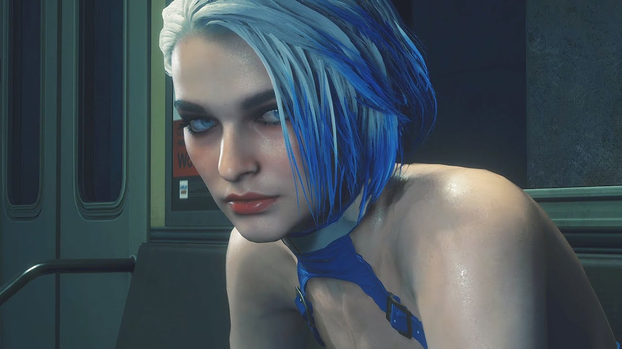 Resident Evil 3 Remake Jill Thicc Blue Demon Latex Corset - PC Mod