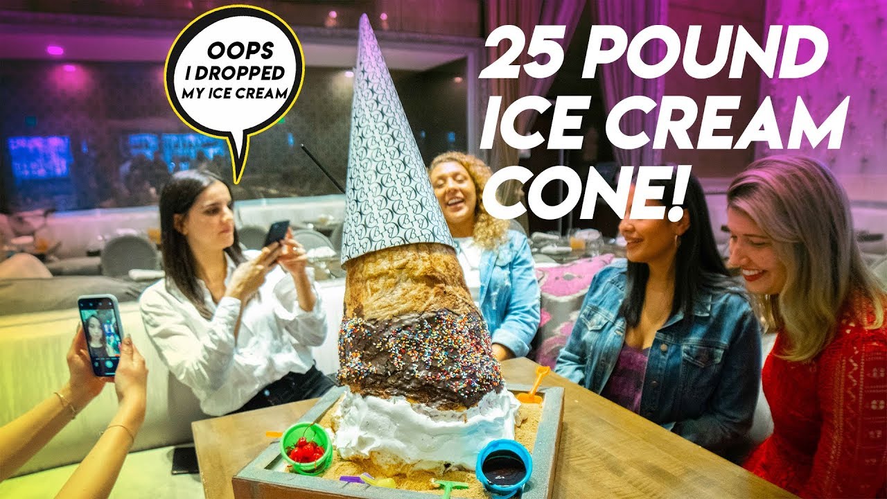 RESTAURANT MADE A 25 POUND ICE CREAM CONE! | News Bites