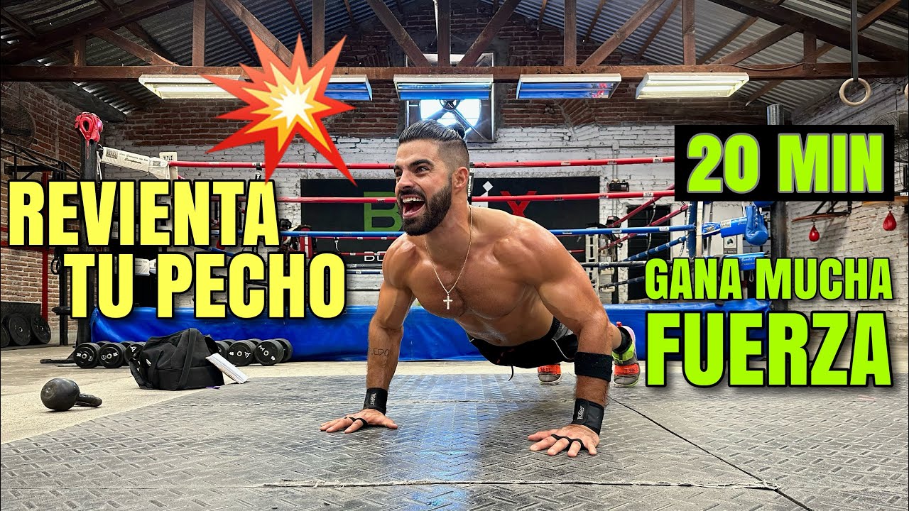 Revienta tu PECHO en Casa (20 Minutos) Rutina de Pecho Sin equipo