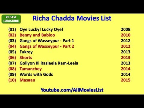 Richa Chadda Movies List