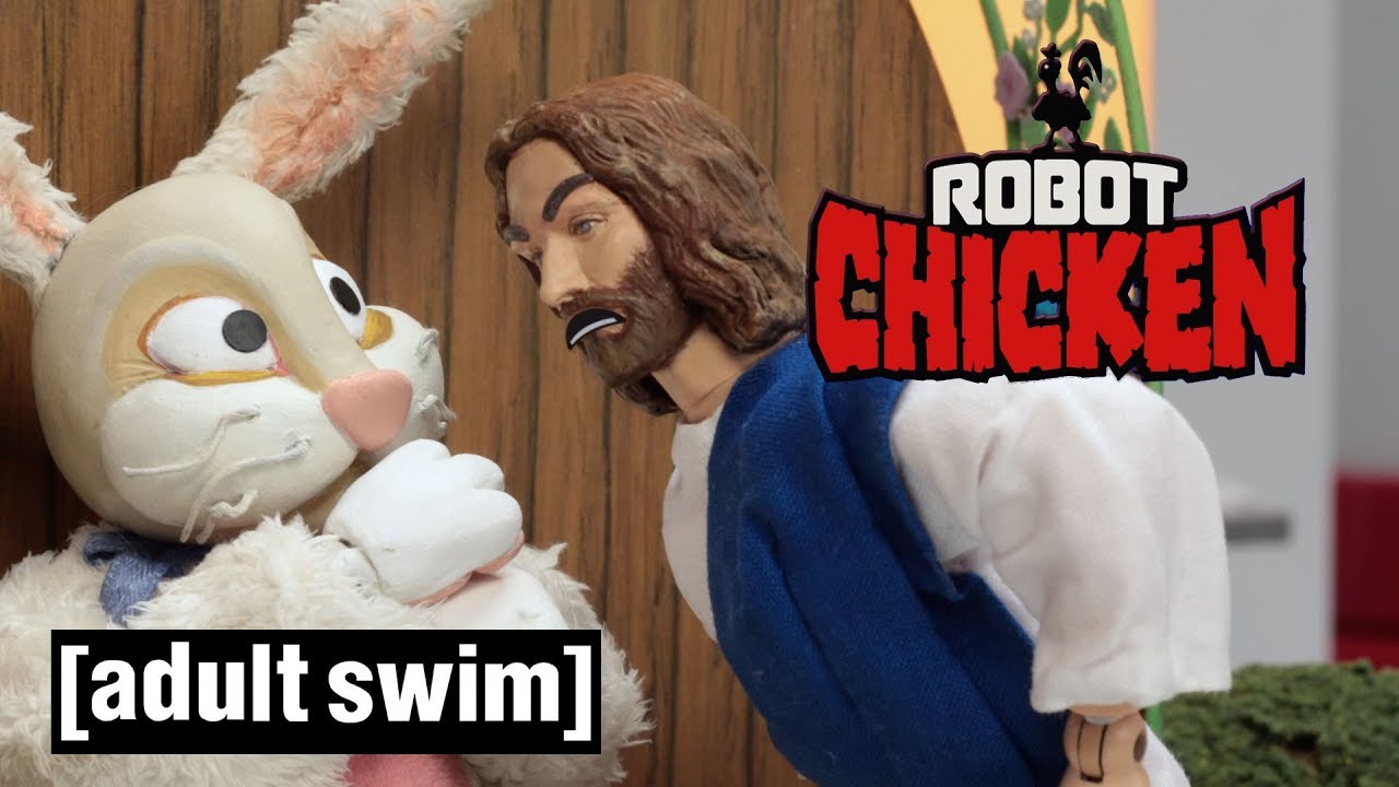Robot Chicken | Jesus vs. Easter Bunny | Adult Swim UK 🇬🇧