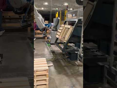Robotic Pallet Building System #roboticautomation #roboticprocessautomation