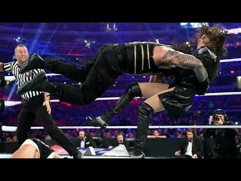 Roman Reigns spears Stephanie McMahon#romanreigns#stephaniemcmahon#wwe#viral#shorts