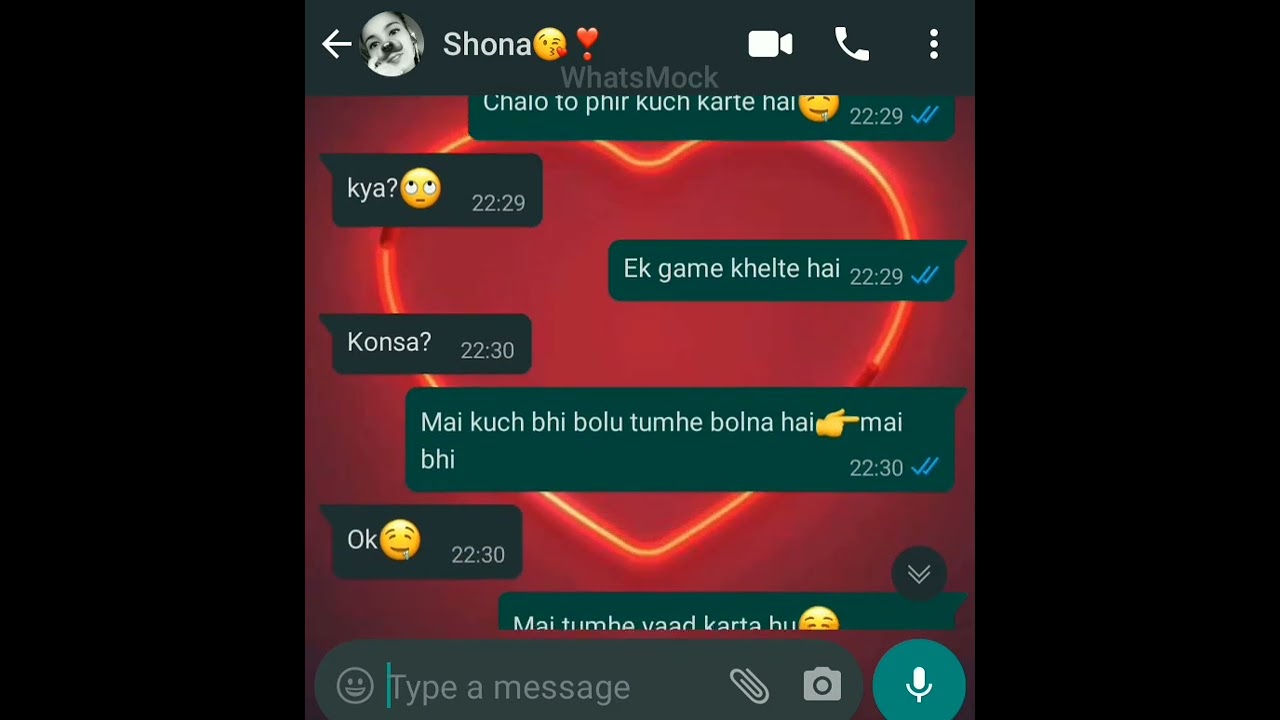 romantic chat between gf and bf || hot chats || romantic chats || gf bf talk || romantic shorts ||😘😘