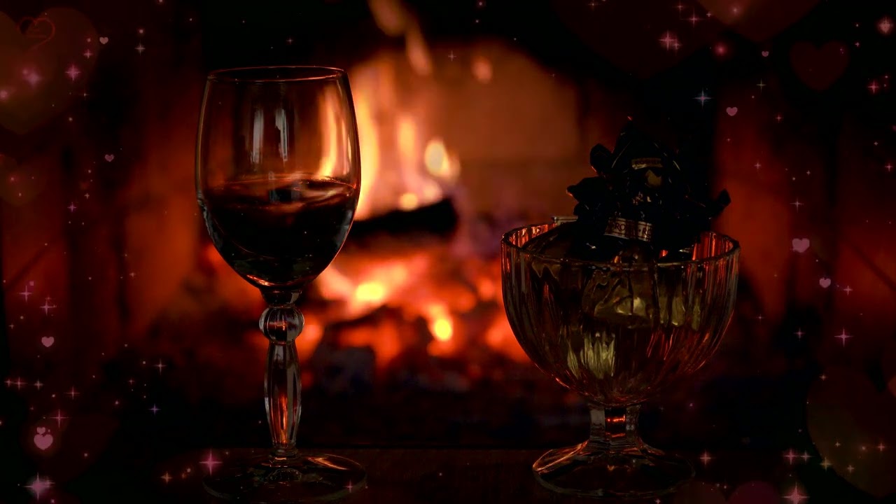 Romantic Music for Love Night❤️Crackling Fireplace & Love Making Music 3 Hours, Wine and Chill Music