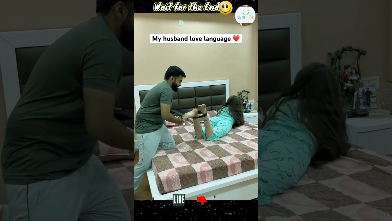 Romantic tickling Challenge: Husband's Love Language to Surprise Wife | reaction | #shorts