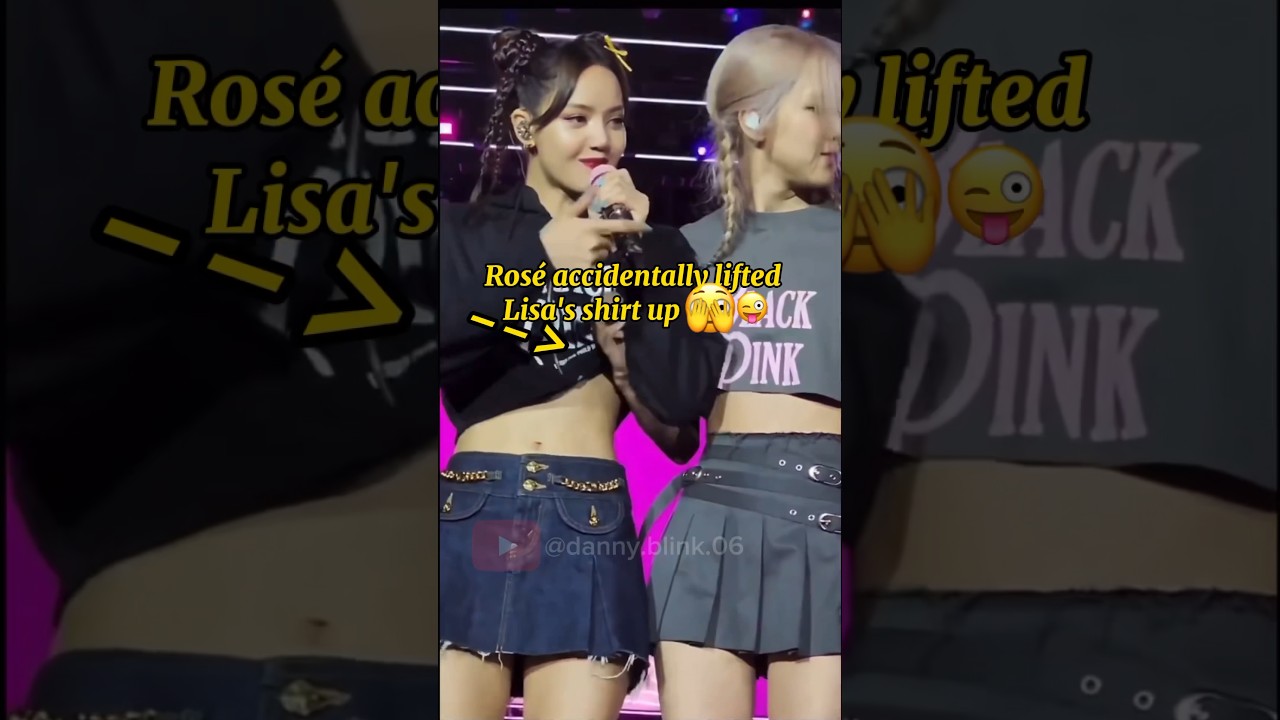 Rosé accidentally lifted Lisa's shirt up #shorts #blackpink #rosé #lisa
