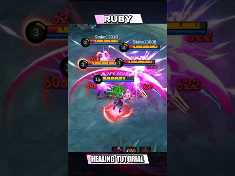RUBY HEALING TUTORIAL AND BUILD #mlbb #shorts #ruby