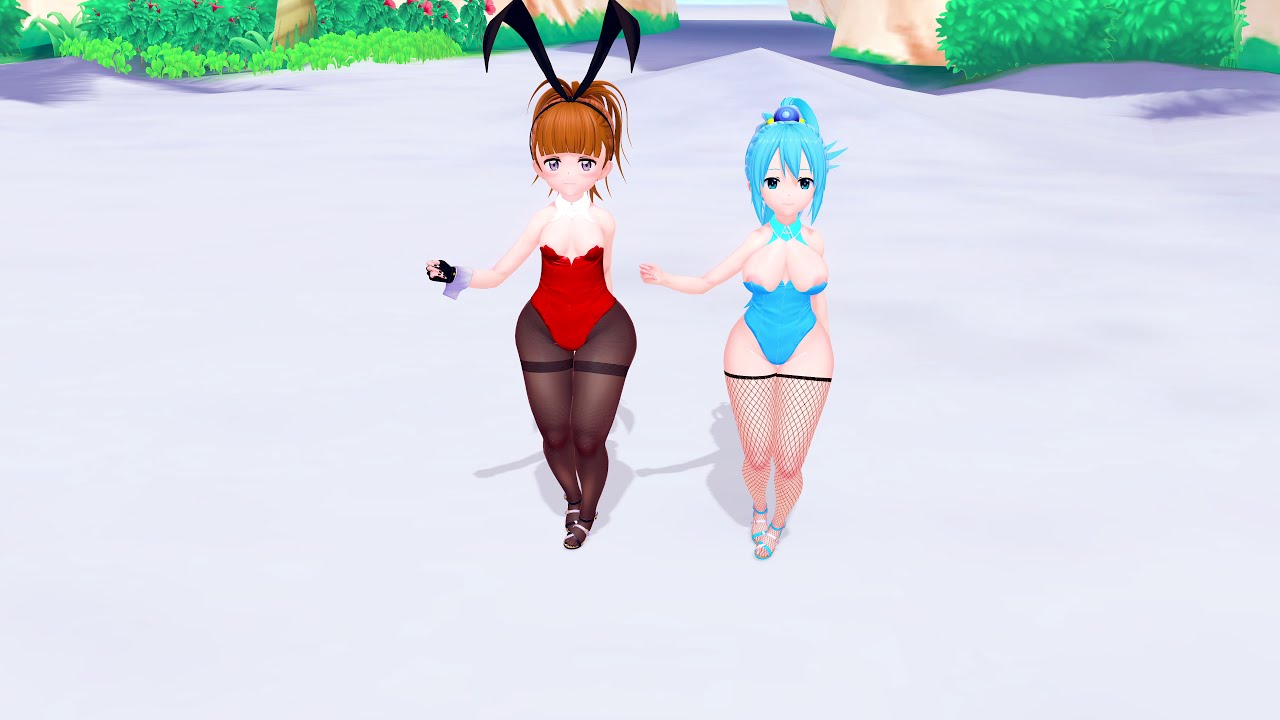 【Ruki & Aqua】 Wiggle Wiggle 【MMD 4K 60fps】 Bunnygirls