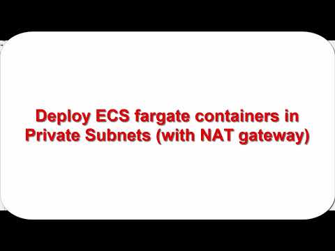 Run an Amazon ECS task on Fargate in a private subnet using NAT gateway