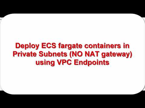 Run an Amazon ECS task on Fargate in a private subnet WITHOUT NAT Gateway