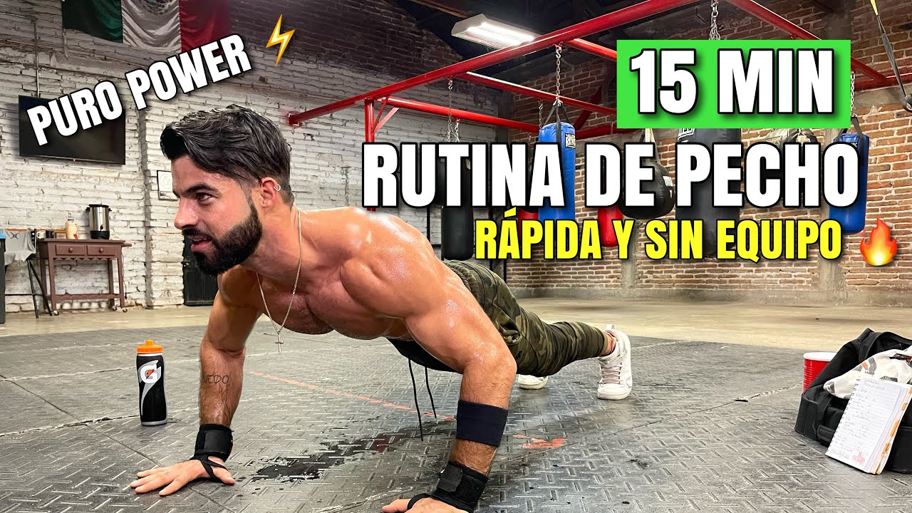 Rutina de Pecho en Casa RÁPIDA (15 Minutos) Pectorales EN CASA Sin Equipo