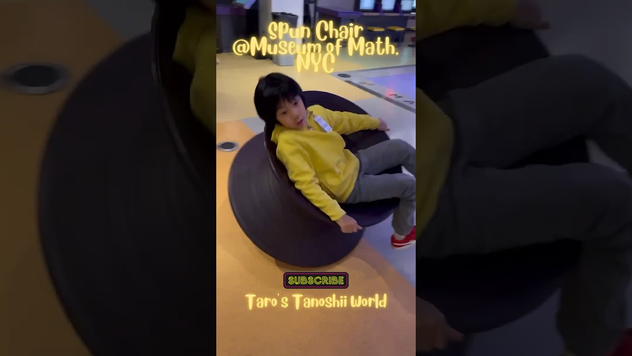 #S62: Spun Chair @MoMath NYC 回る椅子 #shorts #spin #hermanmiller #chair #museum #design #kid #havefun