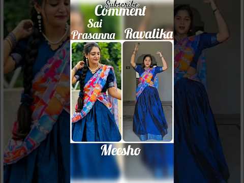 Sai V/s Ravalika Trendy half sarees in #meesho #meeshohaul #shorts #ytshorts #subscribe #viralvideo