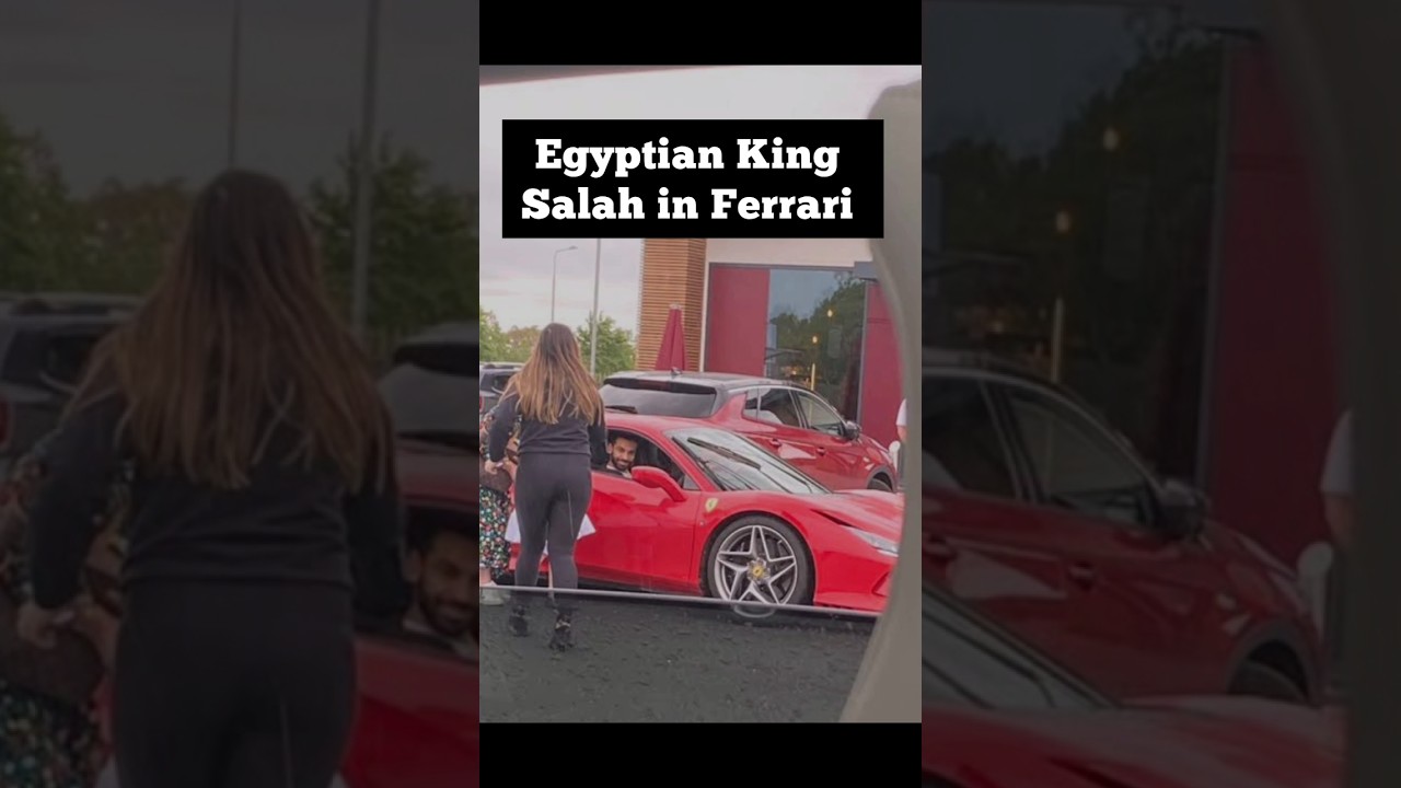 Salah | Salah in Ferrari | Liverpool players car #ferrari #salah #liverpool #egyptianking #mosalah