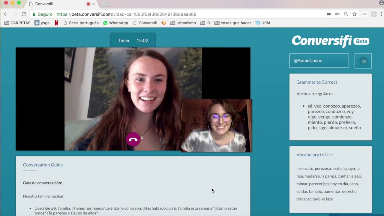 Sample Video: Spanish - Intermediate - Family & Friends