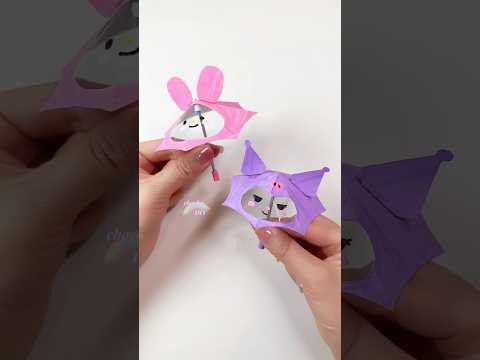 Sanrio Mini Umbrella☔️💦Handmade DIY #diy #art #craft #chacha-DIY #Handmade #paperdiy #DIYartwork