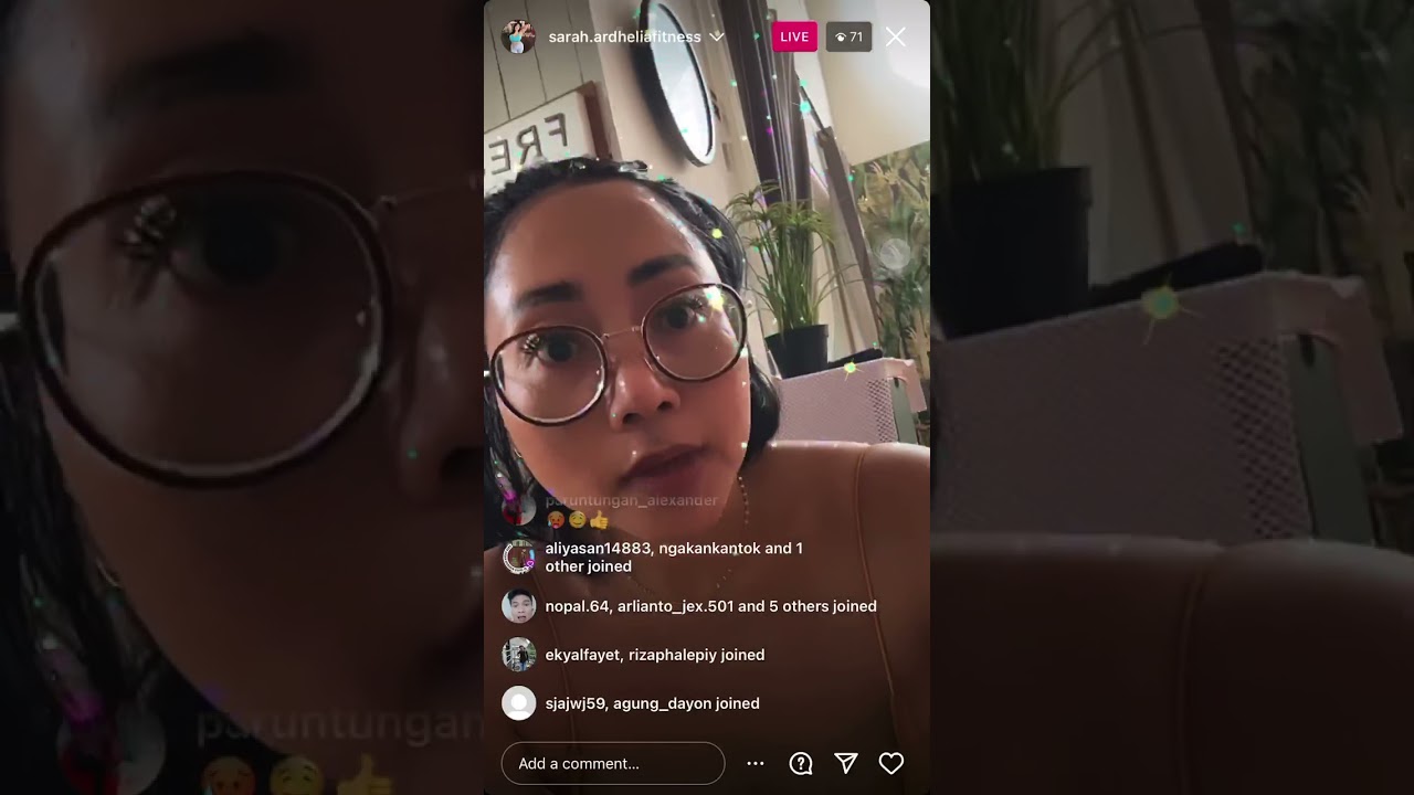 Sarah Ardhelia Live IG