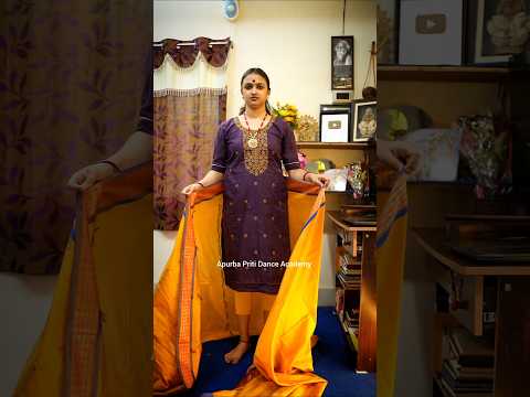 😍Saree Draping Tutorial For Classical Dance।#dance#shorts#trend#tutorial#reels#classic#youtubeshorts