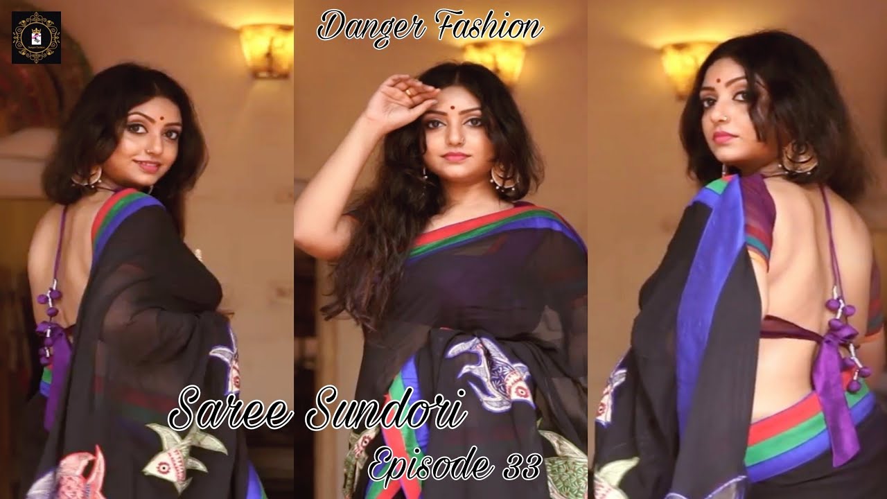 Saree Sundori | Episode 33 | Rupsa Saha | New Black Chiffon Saree | Bong Curvy | Danger Fashion 2024