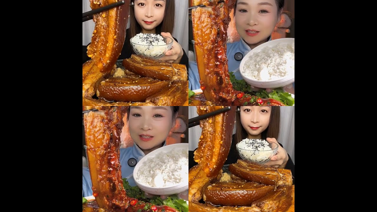 Satisfying Asmr Pork Belly & Rice Mukbang.
