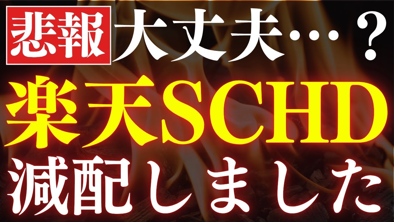 【悲報】楽天SCHDが減配発表…。元本割れ&タコ足配当の原因は？