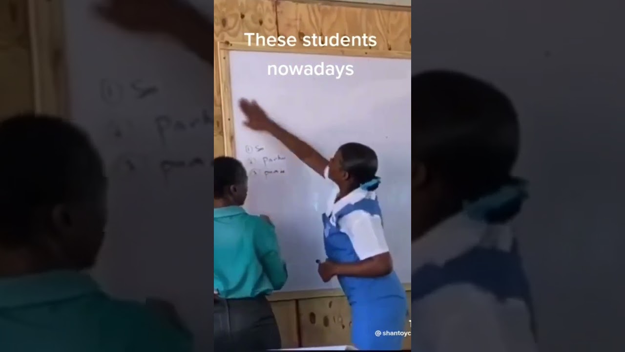 School girl disrespect teacher #jamaica #schoollife #news