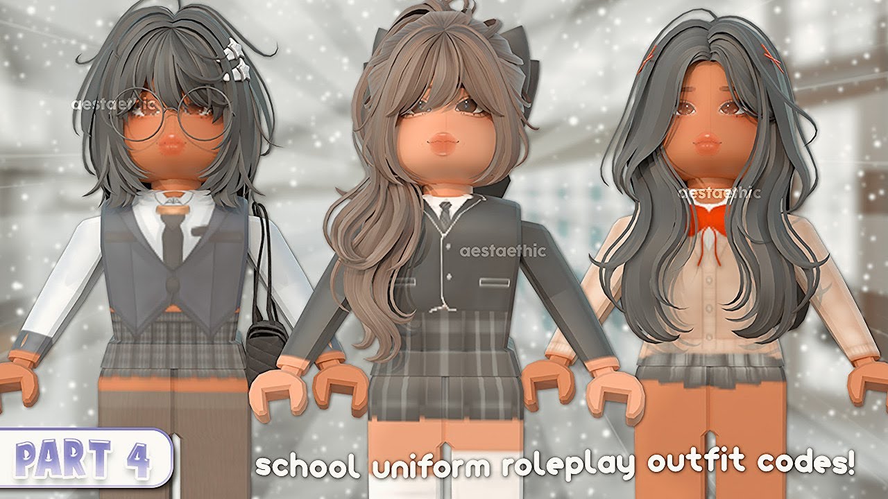 School GIRL OUTFIT w Cold Blushy Face CODES! for berry avenue, bloxburg & brookhaven PT.4! #roblox