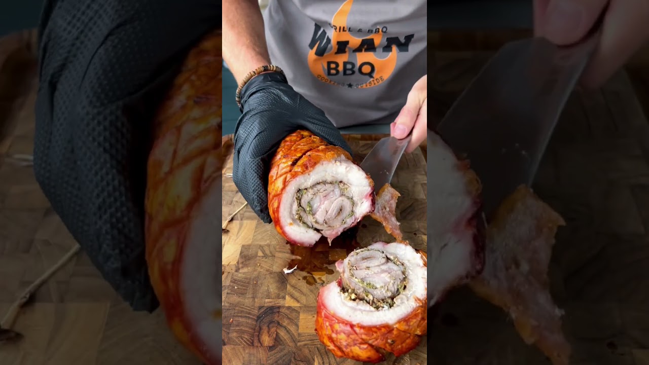 Schweinebauch Rollbraten #grill #bbq #asmr #asmrsounds #food #meat #foodlover