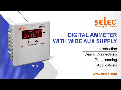 Selec MA32 Digital Ammeter: Connections, Programming, Applications