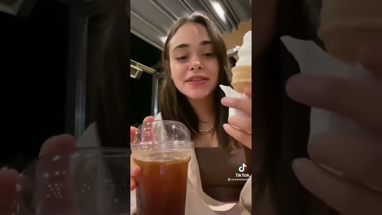 Sena Mia yeni tiktok videosu farklı bir kahve deniyor 😍 #tiktok #senamia