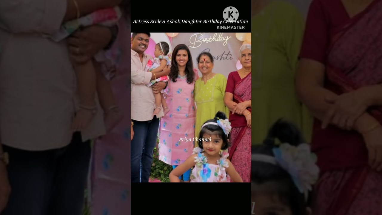 Serial Actress Sridevi Ashok 2nd Daughter 1st Birthday Celebration 🥰❤️#trending#shorts#priyachannel#