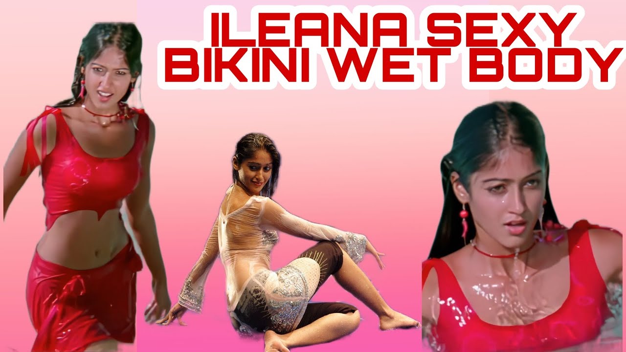 Sexy babe Ileana hot bikini wet body song vertical edit 4K erotic body #ileanadcruz #bikini #sexy