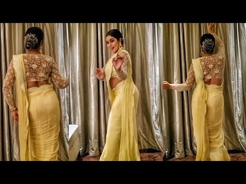Shamna kasim | Ass shake | Hot saree | navel_Mallu Aunty