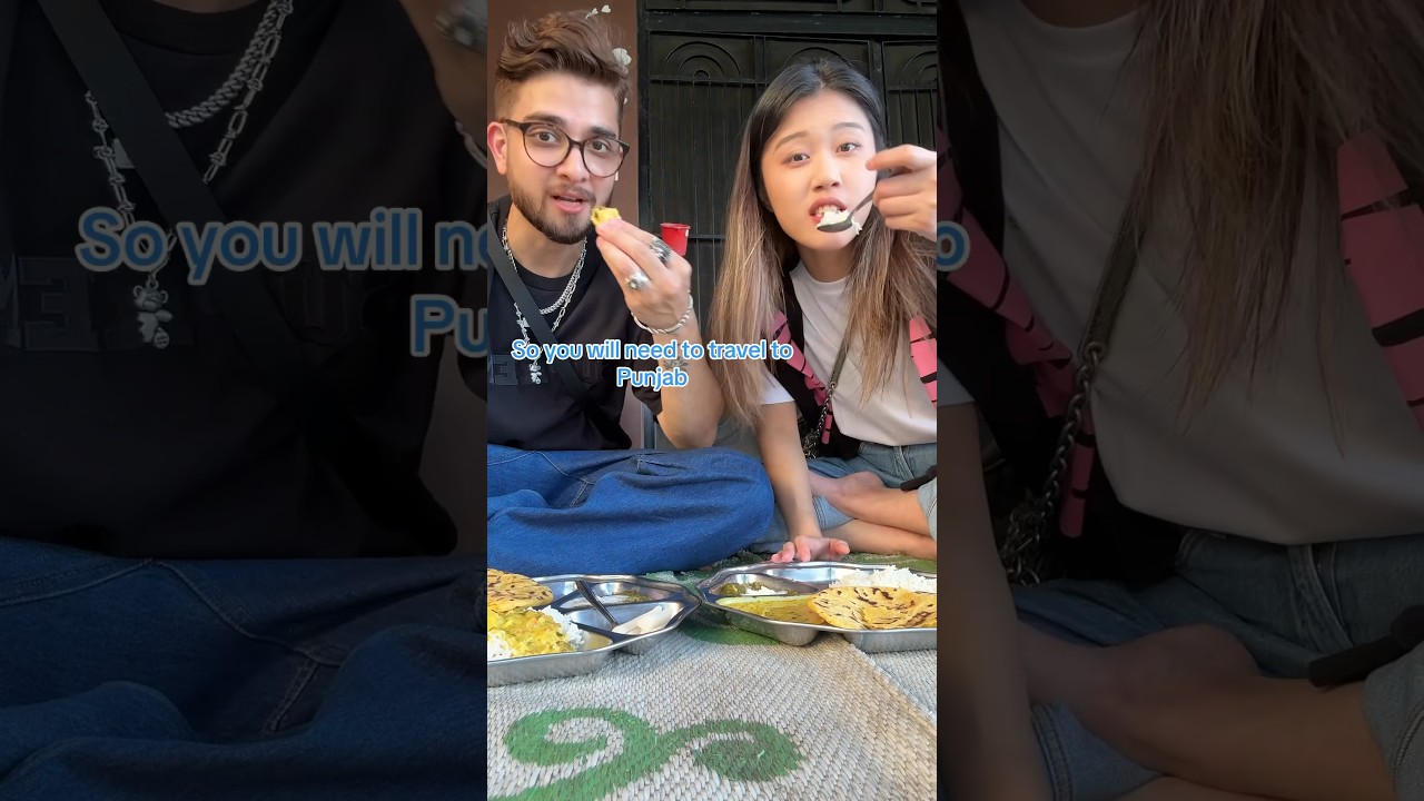 She loved  traditional Indian food🫓 #shorts #couple #relationship