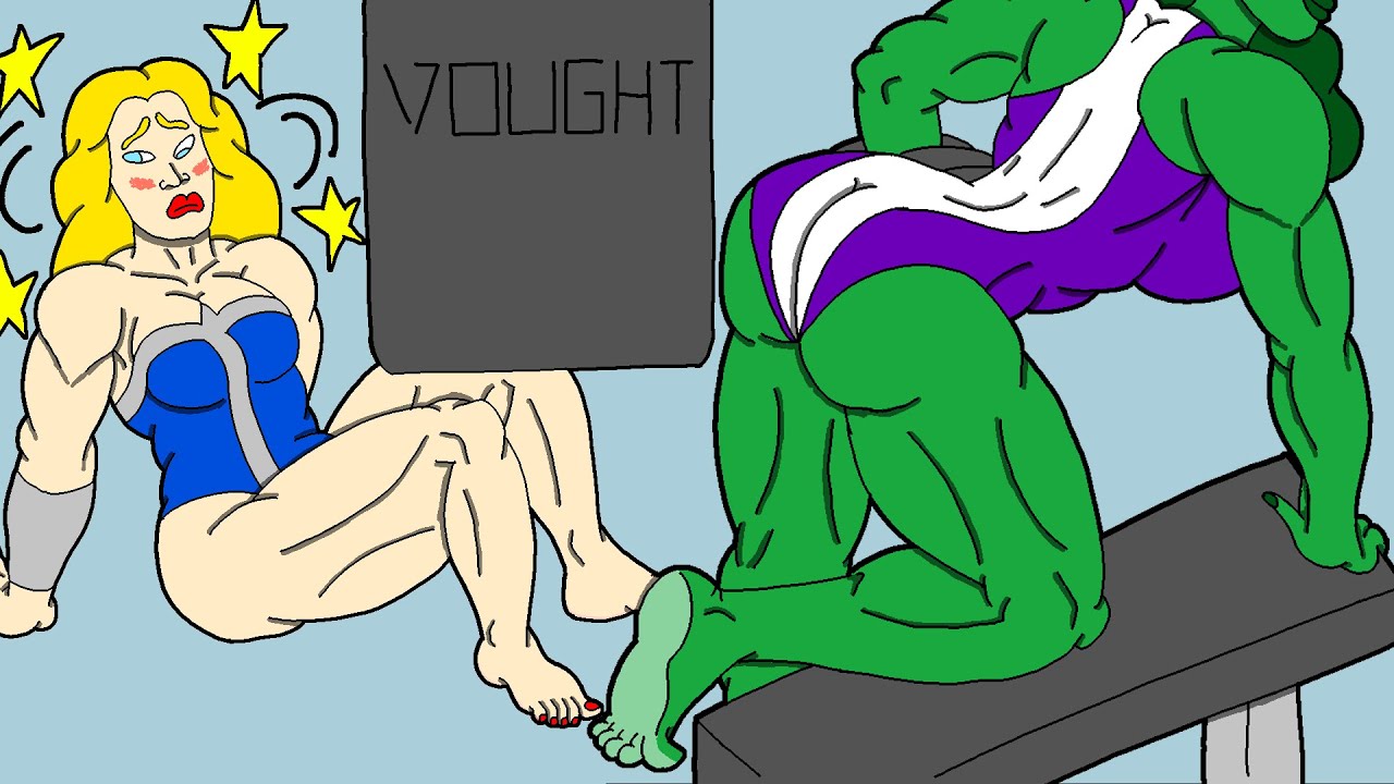 SHE-HULK AND QUEEN MAEVE FEET MOMMY GIANTESS MUSCLE BOOBS GROWTH UNAWARE POV CITY ATTACK CRUSH