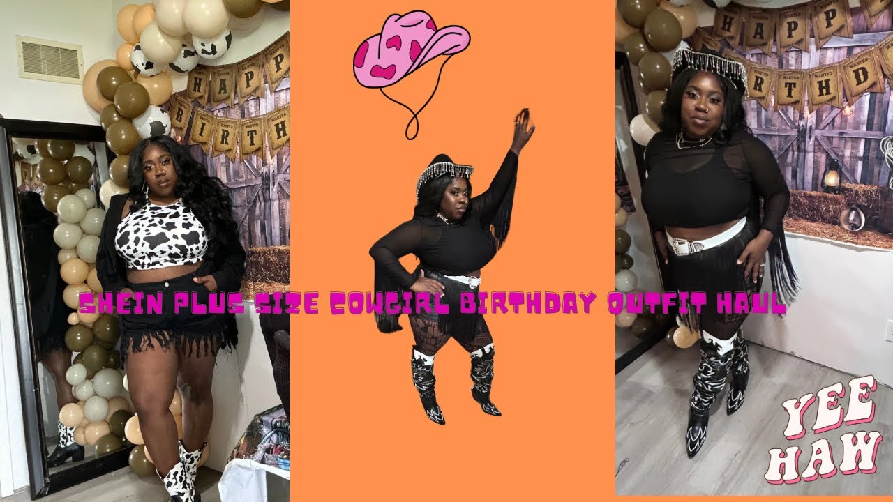 SHEIN /AMAZON PLUS SIZE COWBOY BIRTHDAY OUTFIT HAUL