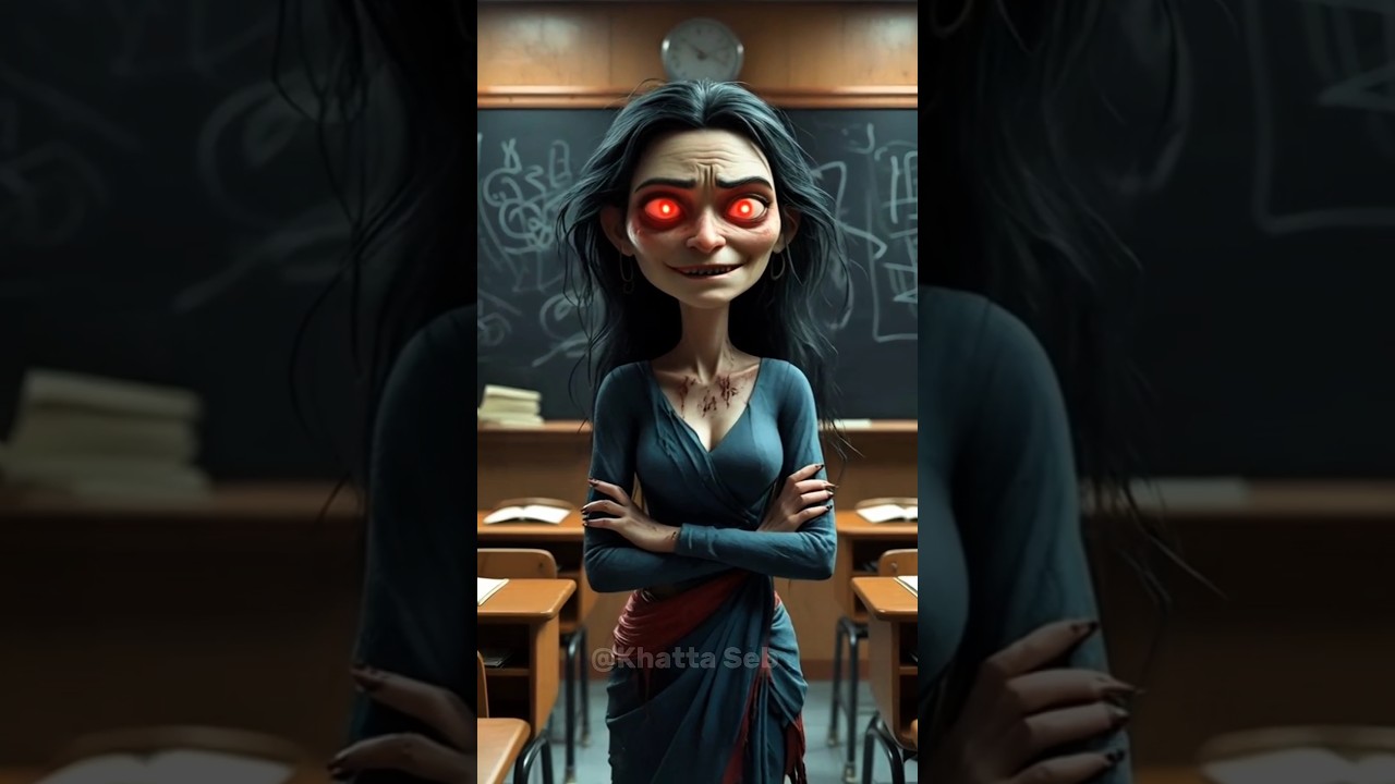 Sheru Aur Chudail Teacher 😱👻 | horror stories | bhoot wala| #shorts #trending #viral #ghibli